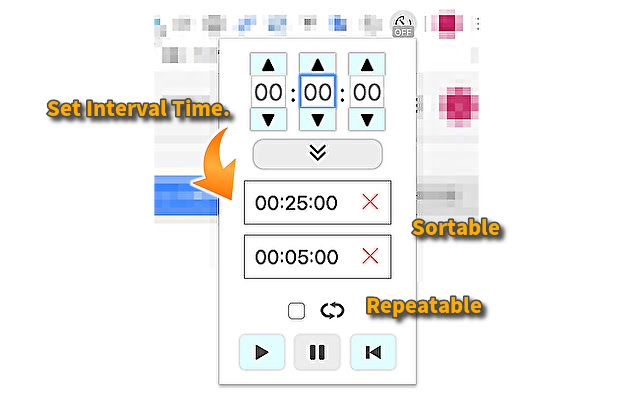 Interval Timer chrome extension