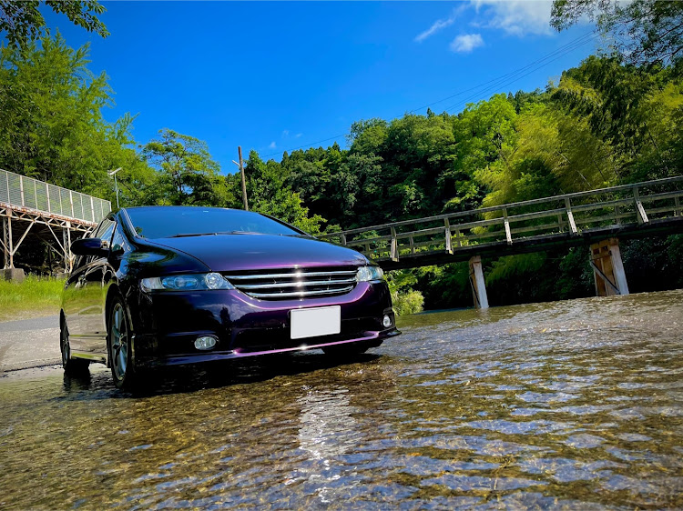 オデッセイのかわいい相棒・ドライブ・いわきの洗い越し・福島県に関するカスタム事例の投稿画像1枚目