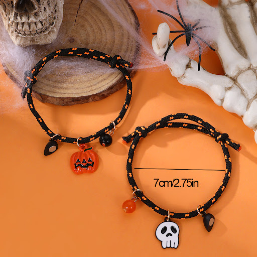 Title 2, Halloween Bracelet Pumpkin Ghost Love Magnetic ...