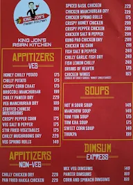 King Jon's Asian Kitchen menu 1