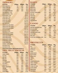 Hariom Sweets menu 2