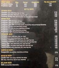 Vertigo Lounge menu 1