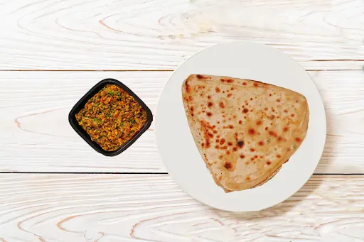 Paneer Bhurji With 3 Plain Wheat Paratha