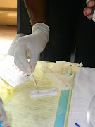 Rapid test kits like this show if a patient has malaria in a matter of minutes.