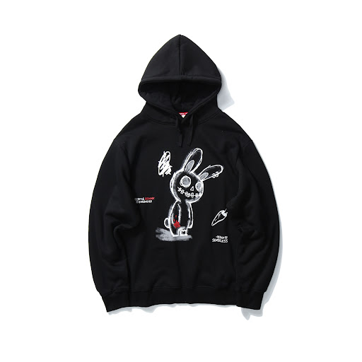Title 8, Design Sense Graffiti Rabbit Print Womens Hood...