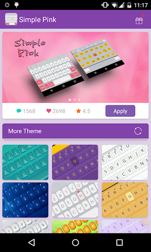 Emoji Keyboard-Simple Pink