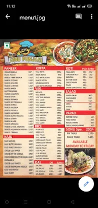 New Sonu Punjabi menu 3