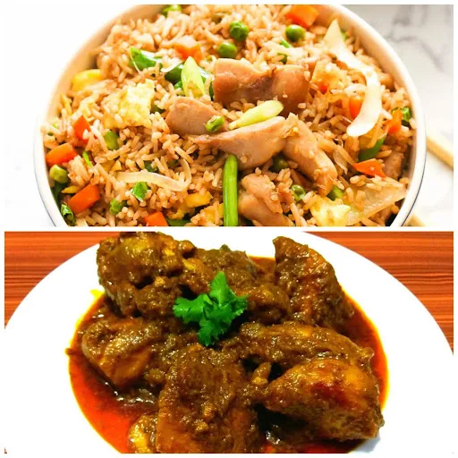 Chicken Fried Rice With Chicken Kasha [2 Pieces]