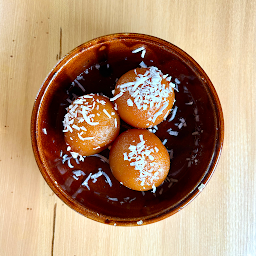 Warm Gulab Jamun with Ice Cream