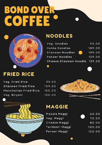 Bond Over Coffee menu 
