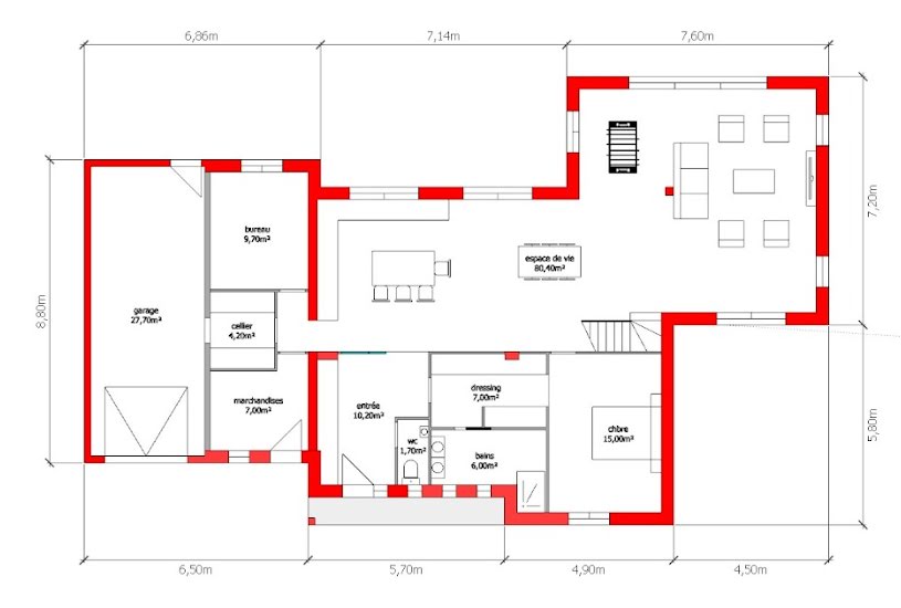  Vente Terrain + Maison - Terrain : 1 480m² - Maison : 220m² à Mittainville (78125) 