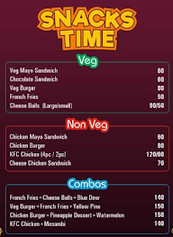 Snacks Time menu 2