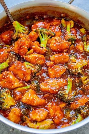 Better-Than-Takeout Sticky Chicken and Broccoli