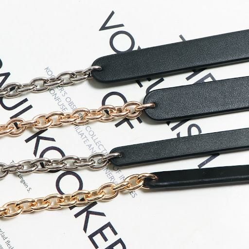 Title 16, Fashionable PU leather waist chain with stitchi...