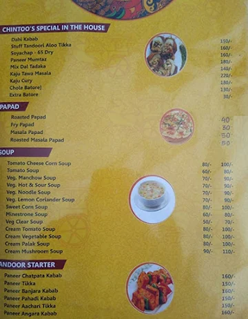 Chintoo's - The Foodies Hub menu 