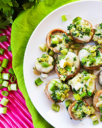 Brie Stuffed Mushrooms