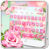 Clavier papillon rose fleur icon