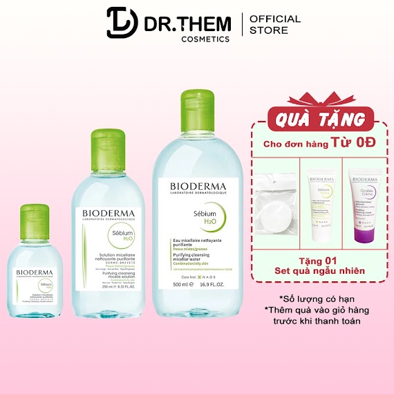 Nước Tẩy Trang Bioderma Cho Da Dầu Mụn Sébium H2O 100Ml - 250Ml - 500Ml