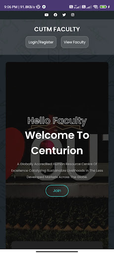 Screenshot Faculty Portal