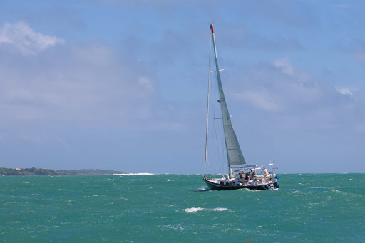 grenada-schooner.jpg - A schooner glides through the waters off Grenada. 