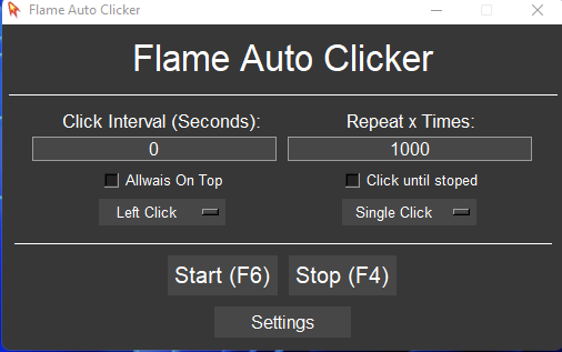 Flame Auto Clicker