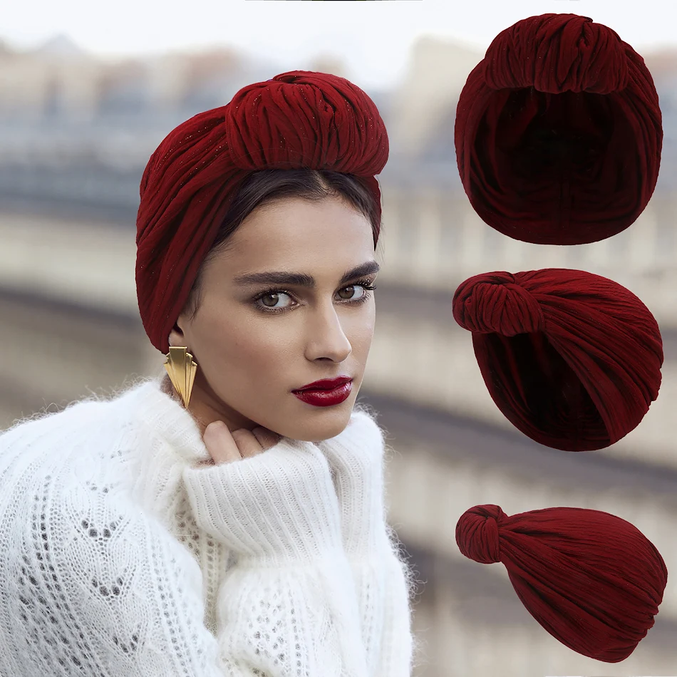 Herfst- en winter knoopmode Tam-o'-shanter, stijlvol en warm. De perfecte hoed om in de winter modieus en beschermd te blijven.