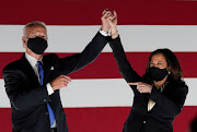 Newly elected president Joe Biden and with his new vice president Kamala Harris. File photo.