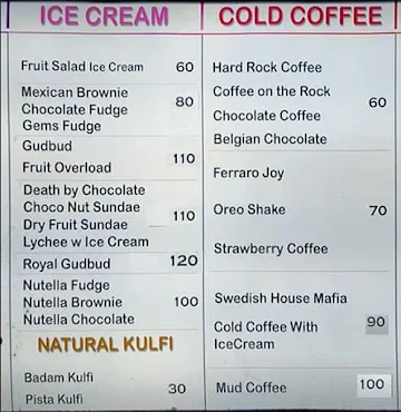 Lassi Ghar menu 