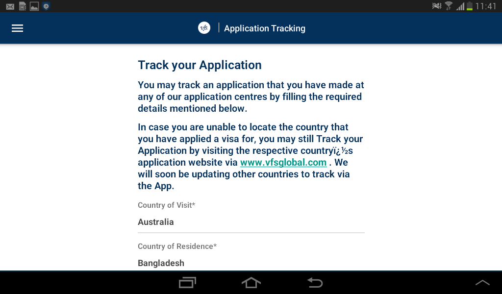 visa vfs tracking france Google App VFS Play on Android  Global Apps
