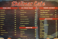 Shalimar Family Fast Food menu 1