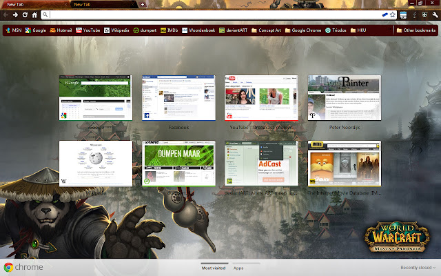 Mists of Pandaria chrome extension