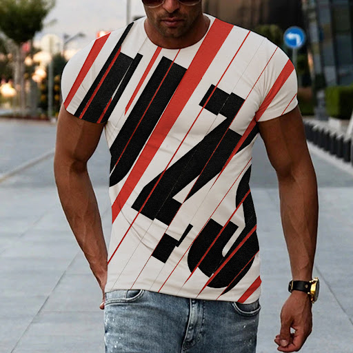 Title 9, New Mens Printed 3D T-shirt Short Sleeve. Styl...