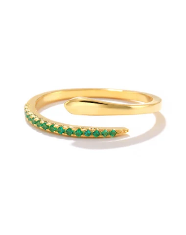 Bague diamant motif serpent créatif - 1