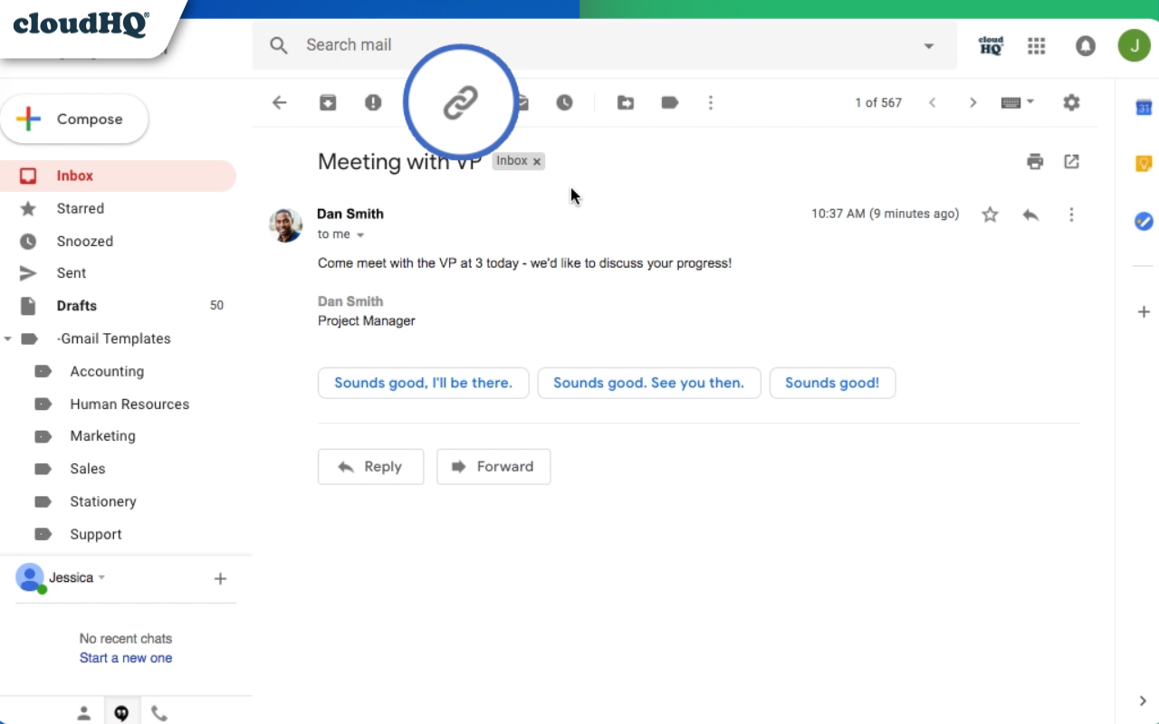 Share emails via secure URL link by cloudHQ Chrome Extension Image 3