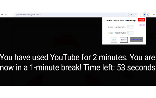 Youtube Time Limiter for Kids