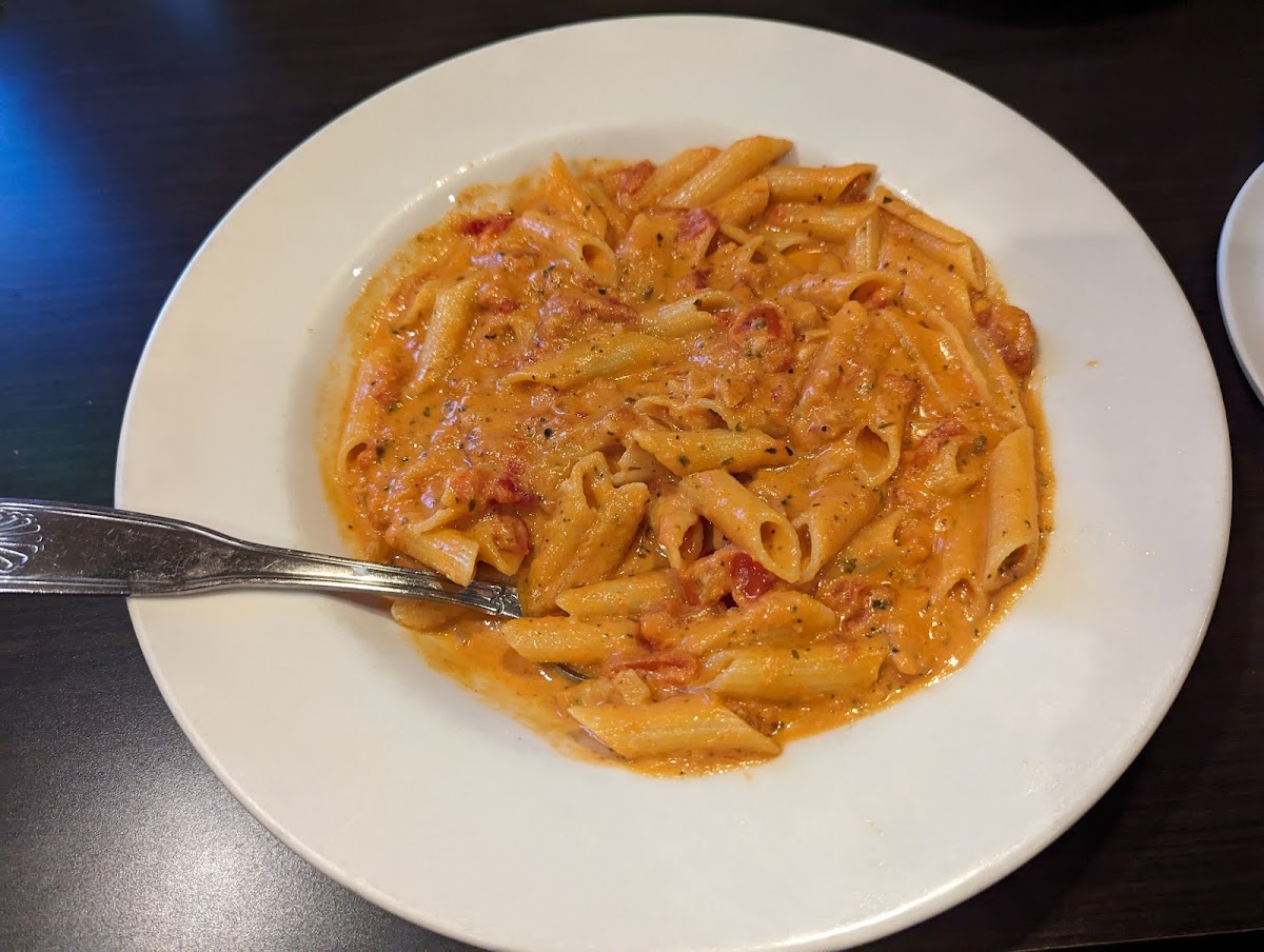 GF penne pasta with vodka sauce