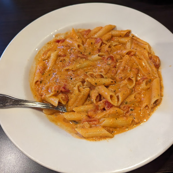 GF penne pasta with vodka sauce