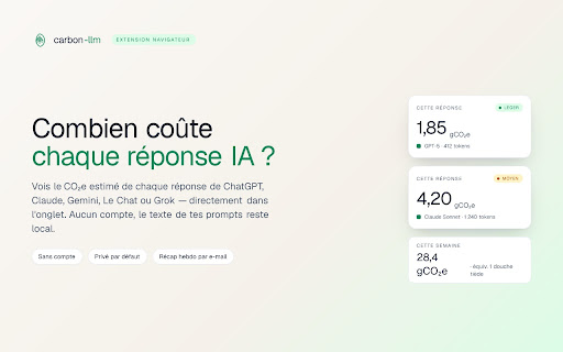 carbon-llm — AI carbon footprint screenshot 1