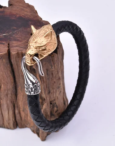 Bracelet Viking pour homme en cuir - 2