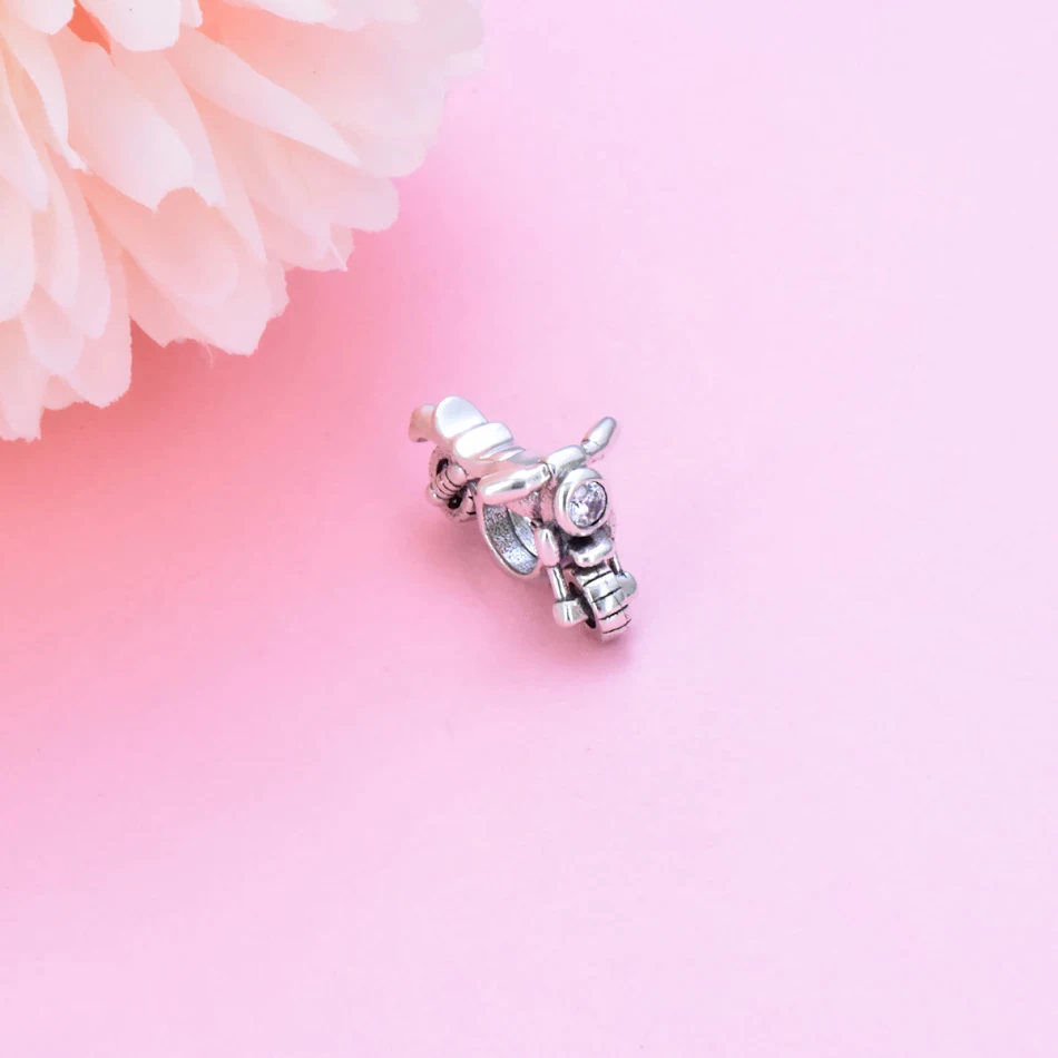 Accessoires ornements perles moto en argent sterling 925, personnalisez votre moto avec style et ajoutez une touche d'élégance unique.