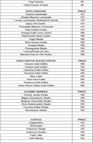 Dough & Cream menu 