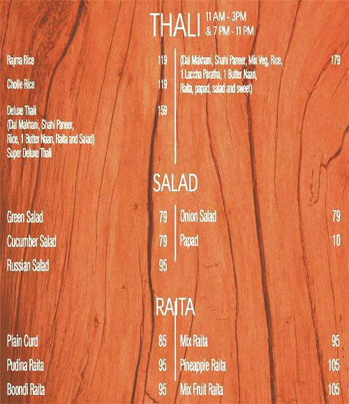 Mithaas Restaurant, Ashirwad Complex menu 