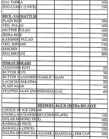 Deviram Royal Restaurant menu 