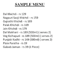 The Urban Khichdi menu 1