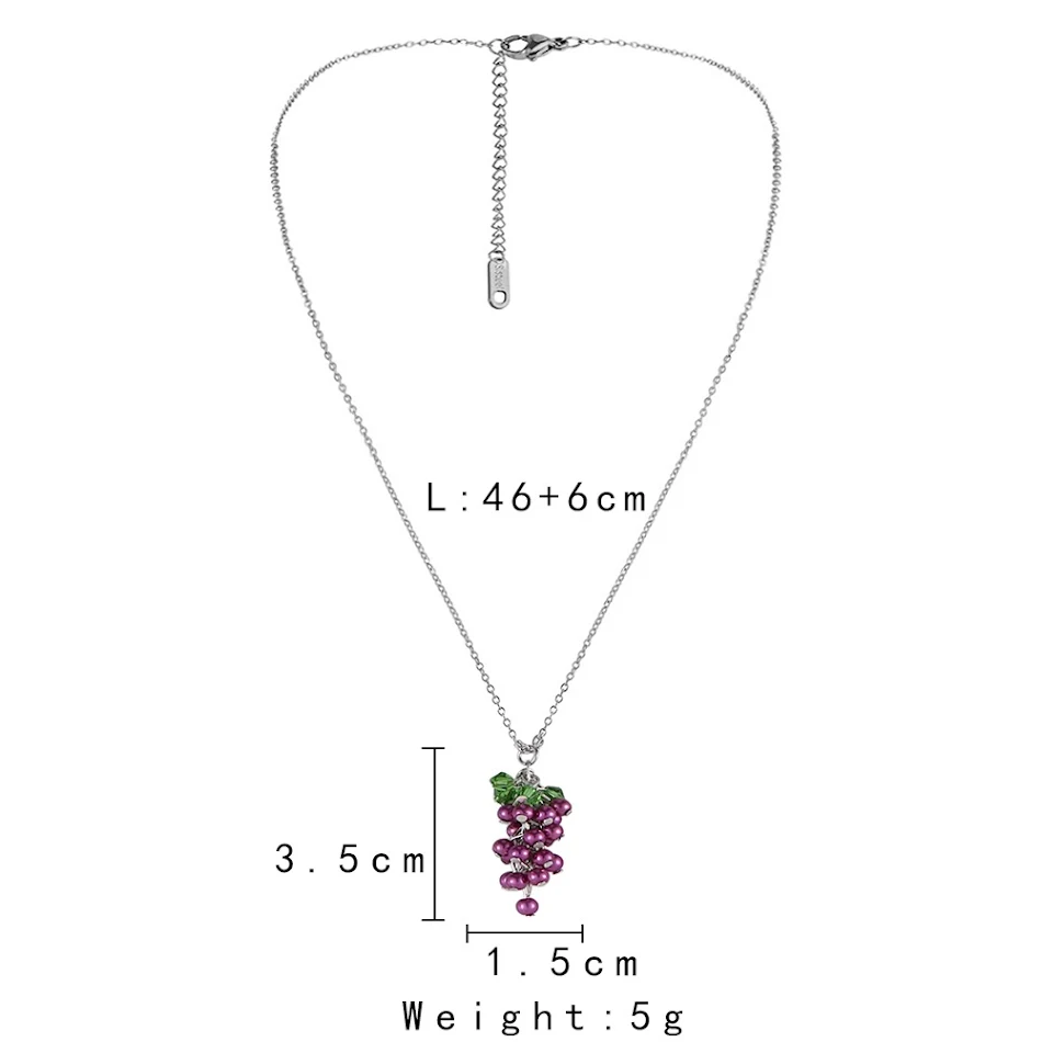 Collier de clavicule créatif style pastoral raisins Mori, perles violettes, accessoire idéal pour un look bohème et féminin.