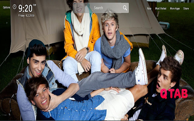 One Direction Wallpapers Theme Band New Tab