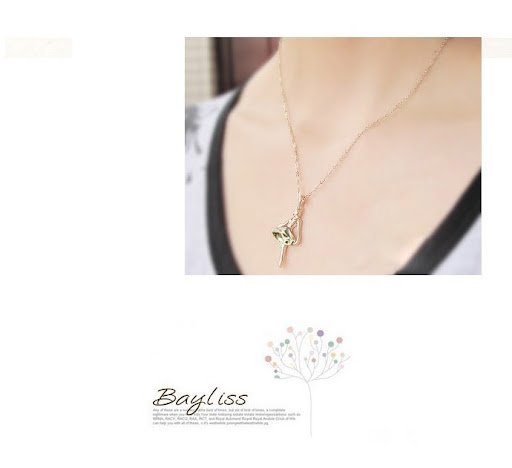 Title 2, Dancing Girl Crystal Necklace Earrings Set. Spa...