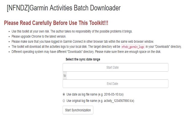 [NFNDZ]Garmin Activities Batch Downloader