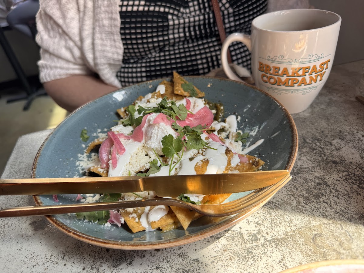 Some sort of tortilla breakfast bowl.