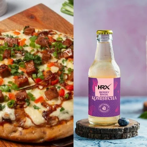 8" BBQ Chicken Pizza + Berry Basil Kombucha (200 Ml)